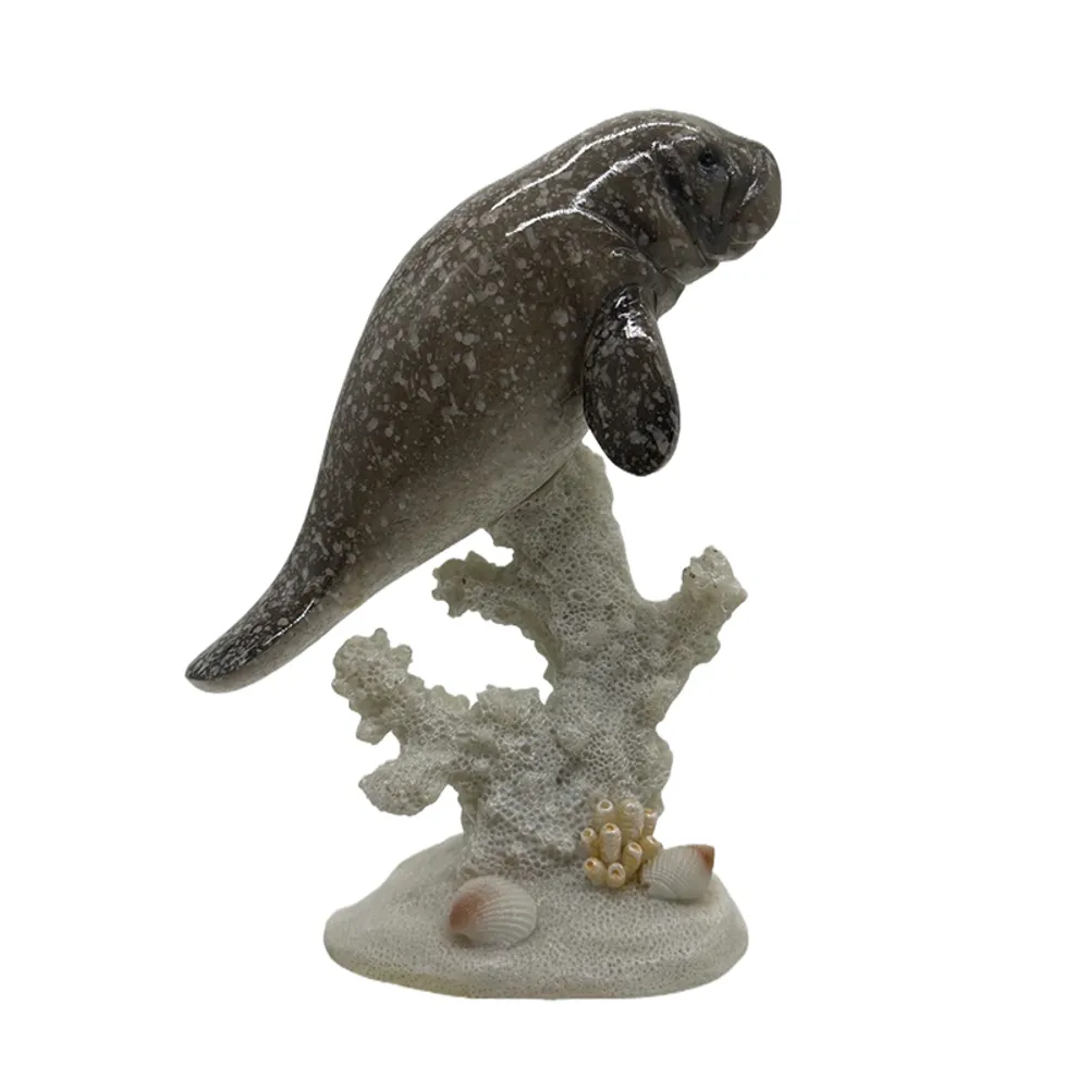 4-1/3" MANATEE ON WHITE CORAL