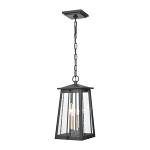 Kirkdale 9'' Wide 2-Light Outdoor Pendant - Matte Black 1