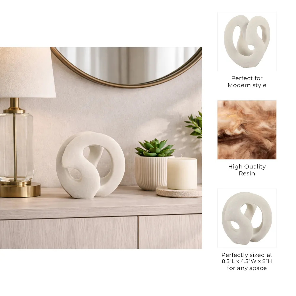 LEILAOAK WHITE DECOR 8 (IN)