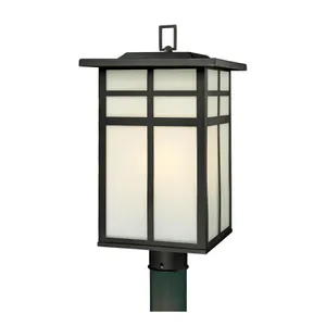 Mission 20'' High 3-Light Outdoor Post Light - Black 1