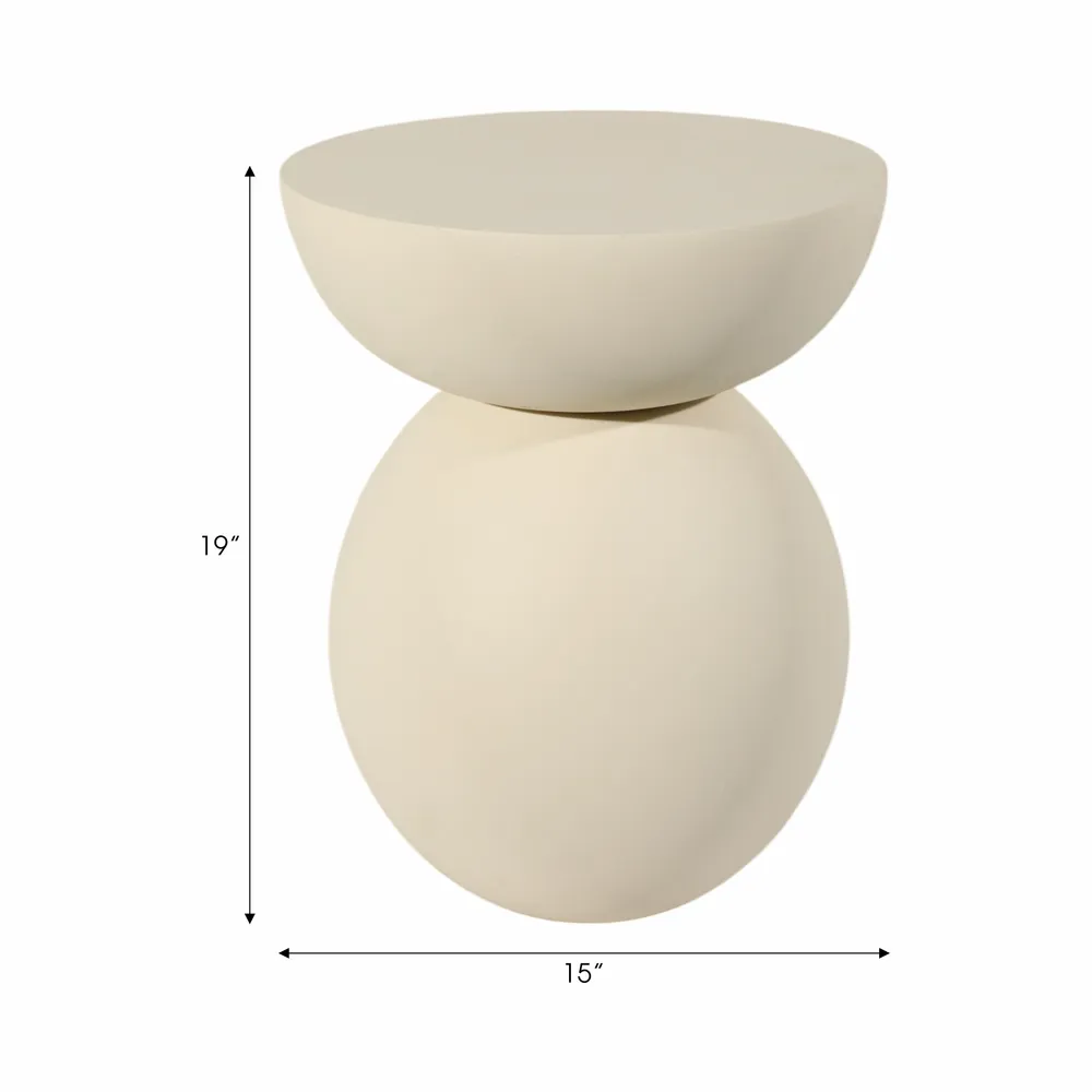 ASHMOOR WHITE TABLE 19 (IN)