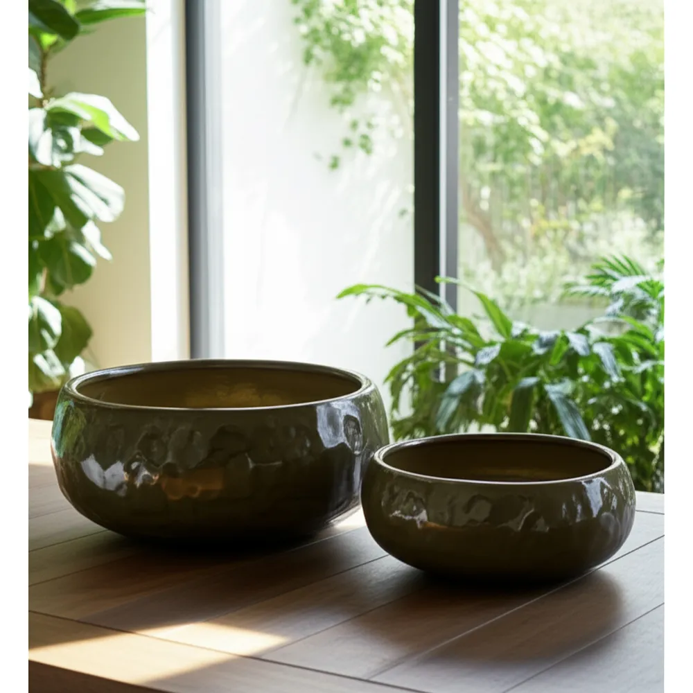 ELDREDCROSS SET OF 2 GREEN PLANTER 5 (IN)
