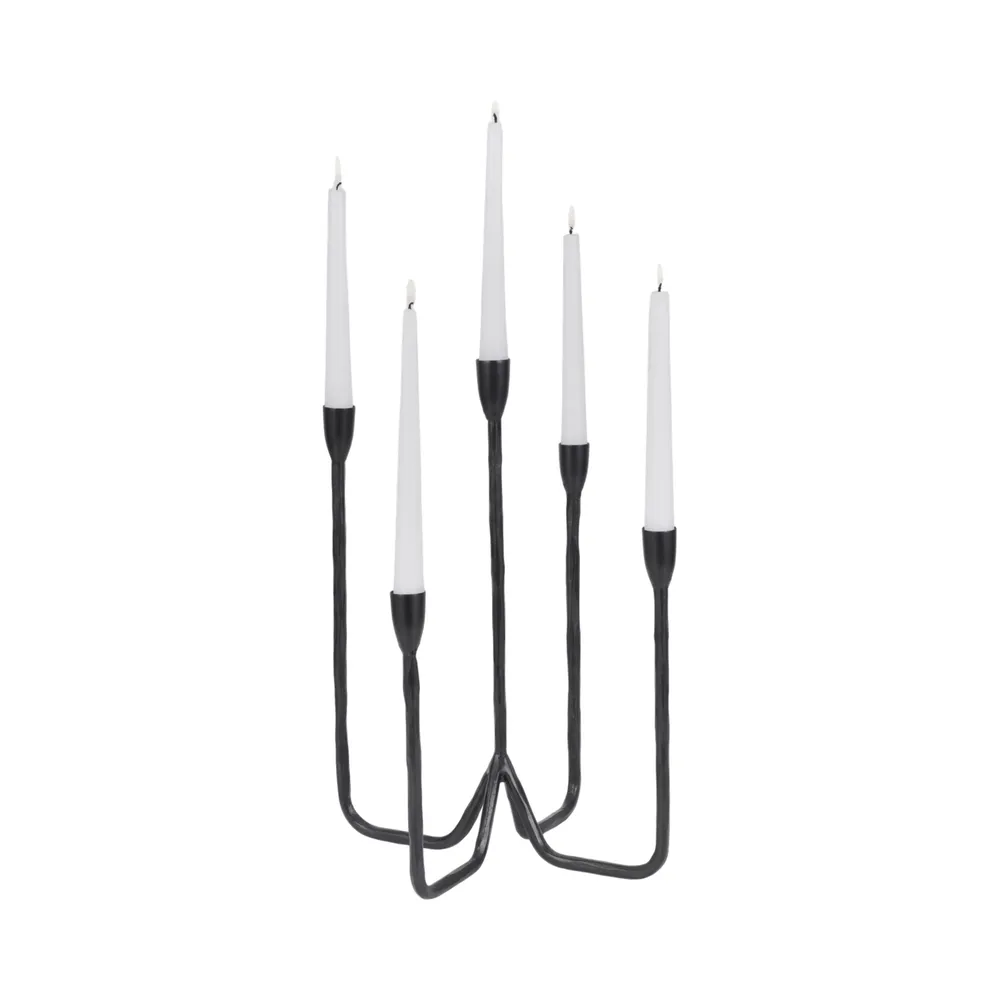 CLARAFIELD BLACK CANDLE HOLDER 17 (IN)