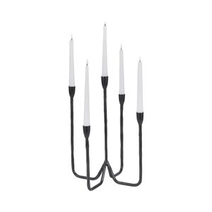 CLARAFIELD BLACK CANDLE HOLDER 17 (IN) 3