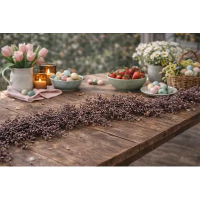 Plum Garland 78in