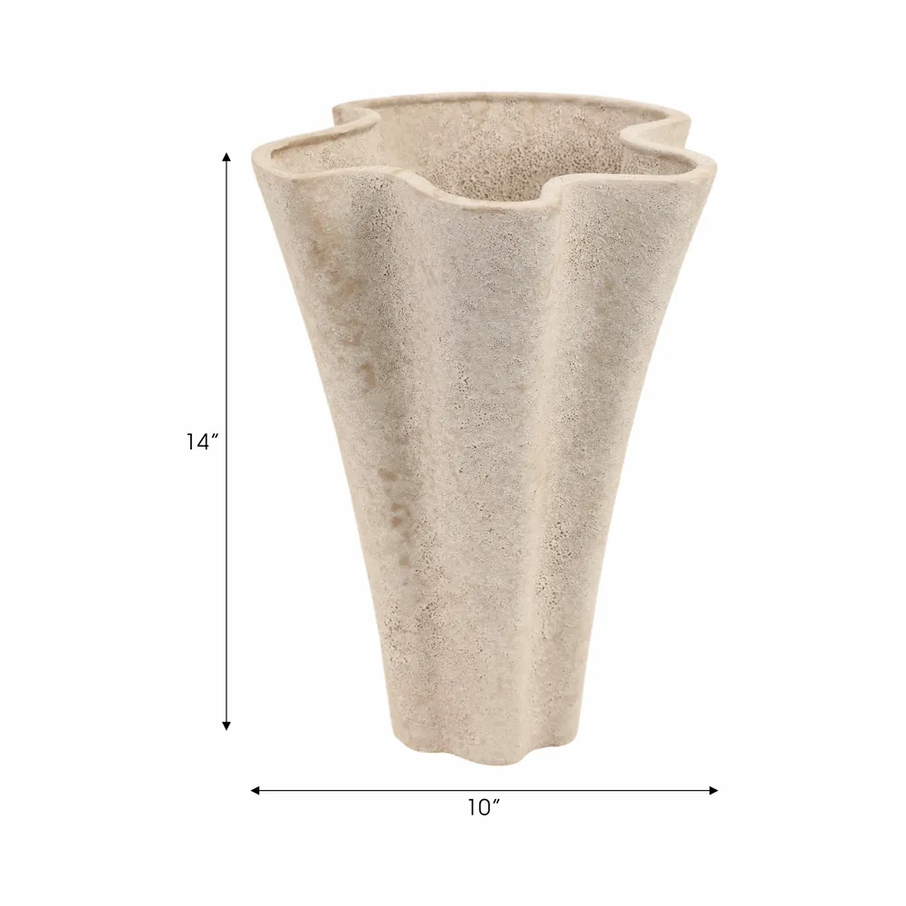 ENSLEYMILL TAUPE VASE 14 (IN)
