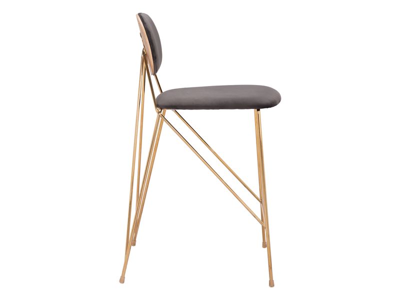 Georges Counter Stool Gray & Gold 3
