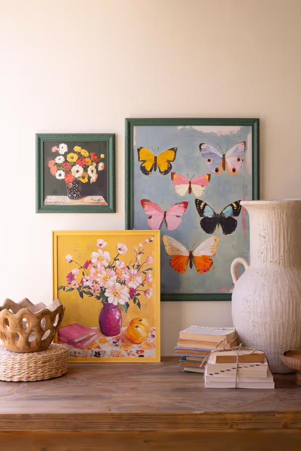 Framed Butterfly Painting