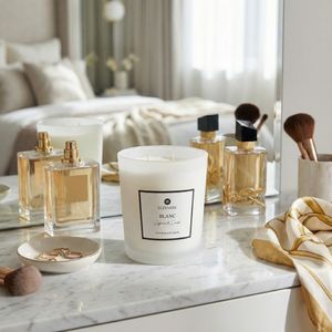 ROWANSTONE BLANC SAFFRON & SUEDE CANDLE 7 (IN) 13