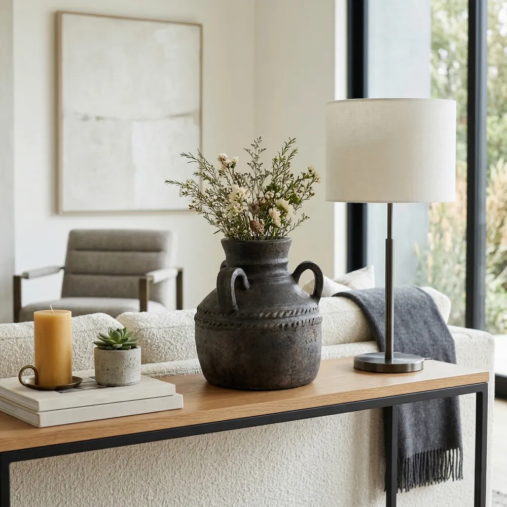 NOELWIND BLACK VASE 12 (IN)