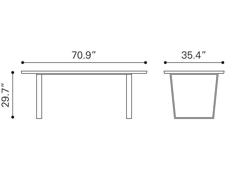 Atlas Dining Table White & Gold 9