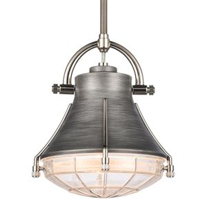 Urbanite 9'' Wide 1-Light Mini Pendant - Weathered Zinc 4