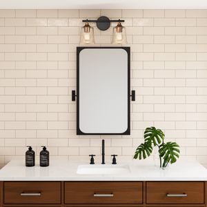 Hamy 15'' Wide 2-Light Vanity Light - Matte Black 6