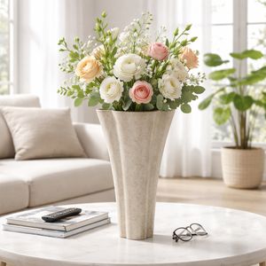 ENSLEYMILL TAUPE VASE 16 (IN) 11