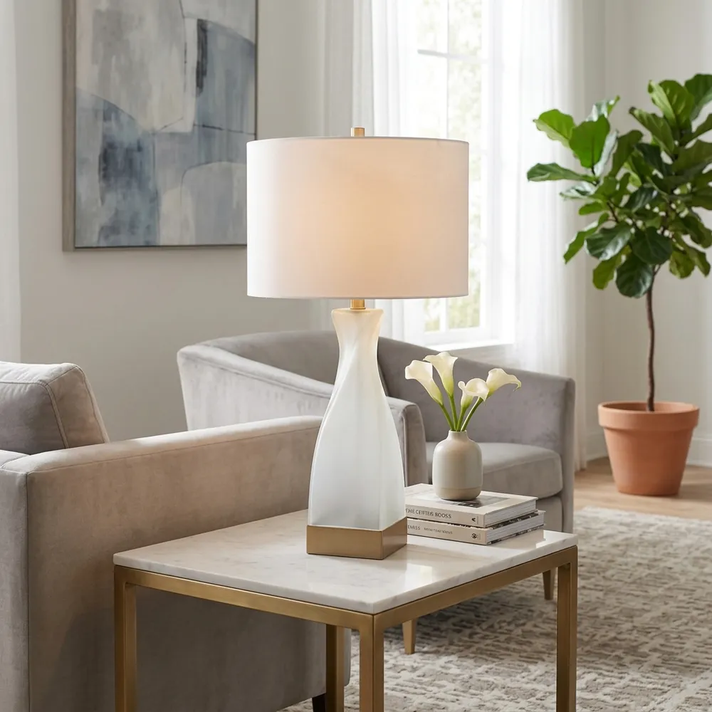 JASPERWIND WHITE LAMP 28 (IN)