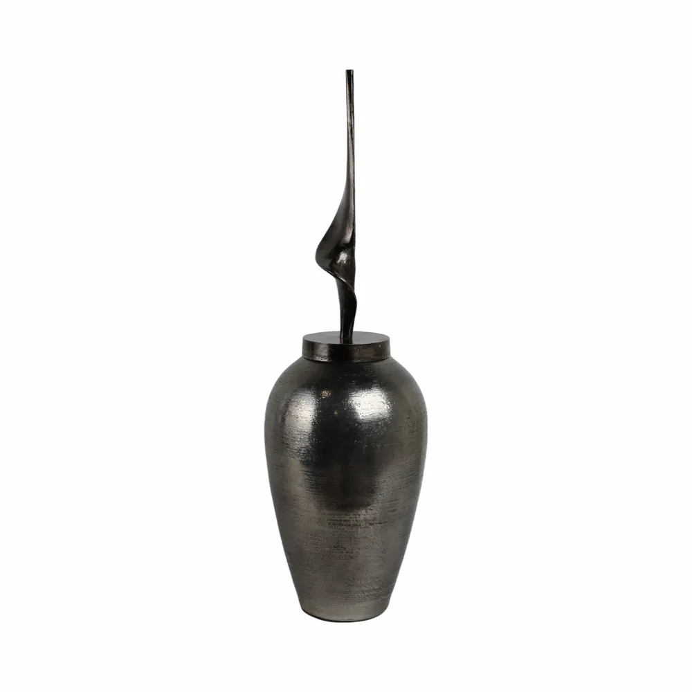 GUNNARGROVE GRAY GLASS VASE 33 (IN)