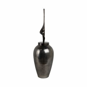 GUNNARGROVE GRAY GLASS VASE 33 (IN) 4