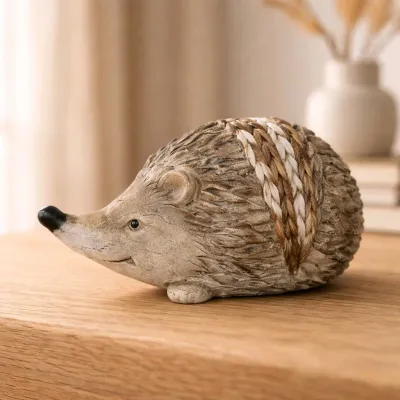 Woodsy Sitting Hedgehog 8.5x5.5in