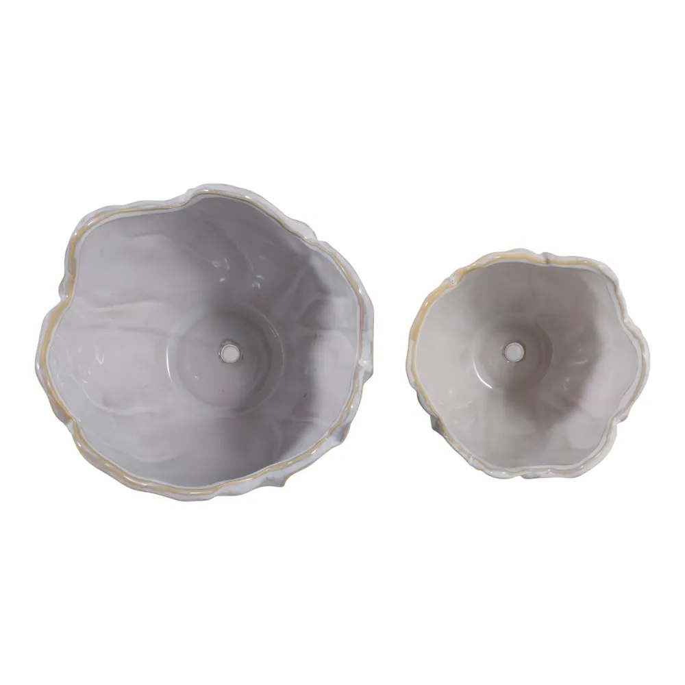 DRYDENRUN SET OF 2 IVORY PLANTER 7 (IN)