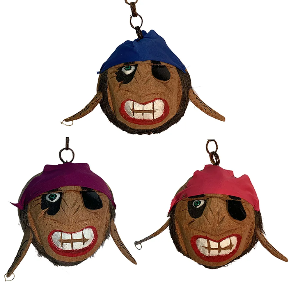 7" COCO PIRATE HEAD 3-ASST
