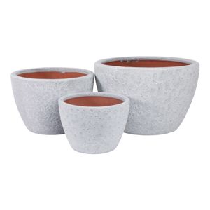 BYRONHAM SET OF 3 WHITE PLANTER 10 (IN) 5