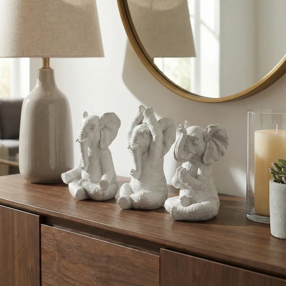 YATESWORTH SET OF 3 WHITE DECOR 8 (IN)