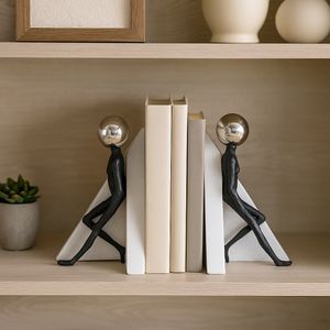 LOCHCLIFF SET OF 2 BLACK BOOKENDS 11 (IN) 8