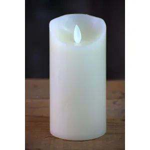 Cream Non Drip Moving Flame LED Candle 3in by 6in 2