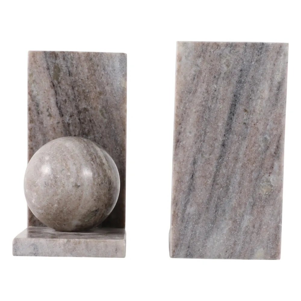 TESSOAK SET OF 2 TAN BOOKENDS 7 (IN)