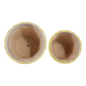 ENOCHFIELD SET OF 2 YELLOW PLANTER 10 (IN) 7