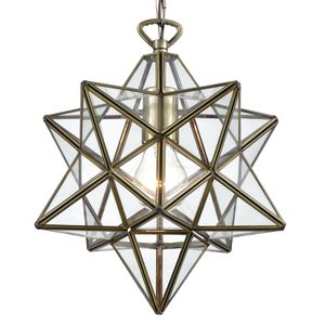 Moravian Star 12'' Wide 1-Light Mini Pendant - Antique Brass 4