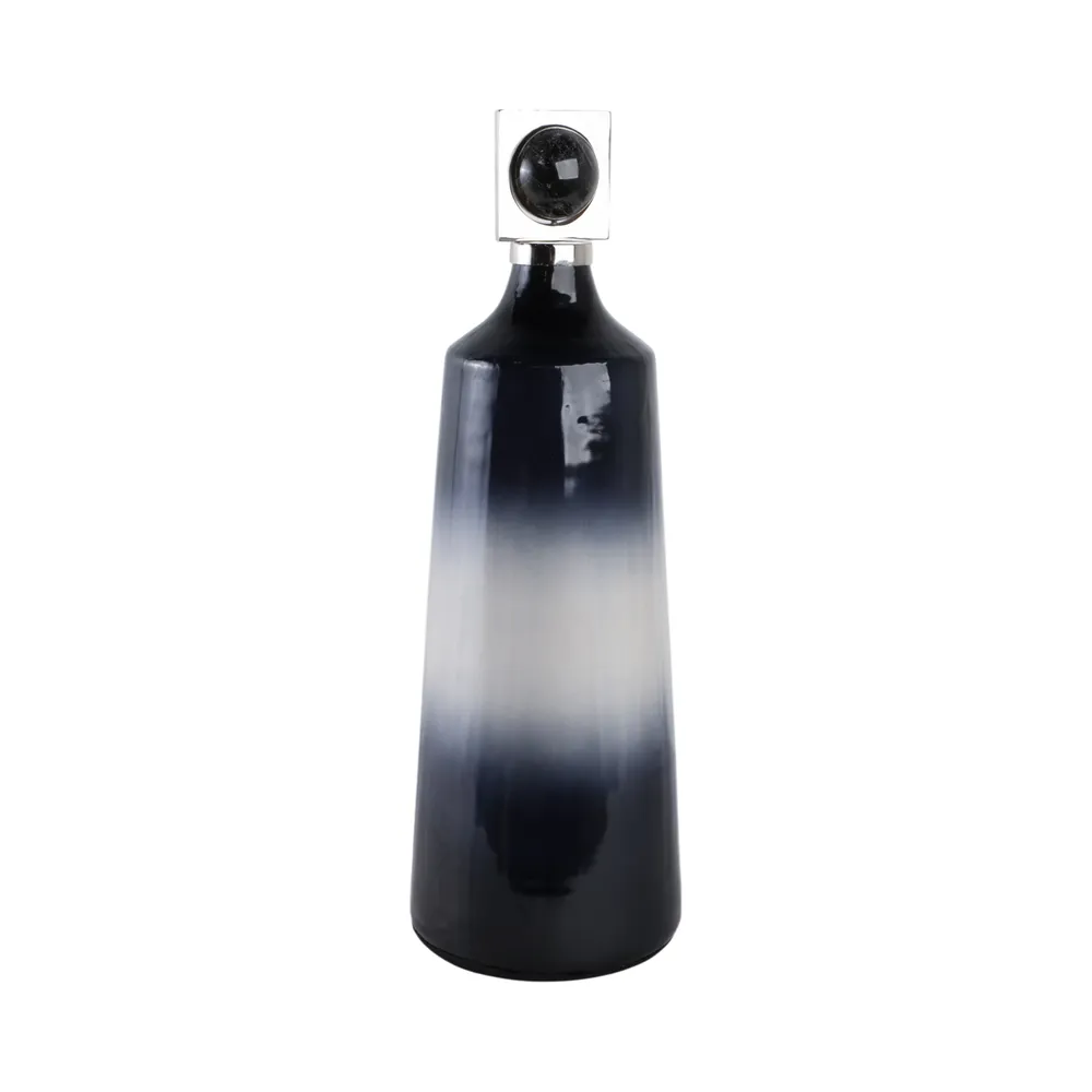 HADLEYHAM BLUE GLASS VASE 23 (IN)