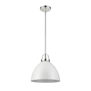 Somerville 12″ Wide 1-Light Pendant - Gloss White 2