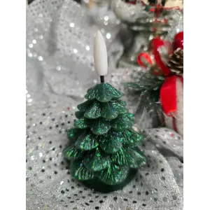 Mini Christmas Tree Realistic Flame 2.75in H Set of 2 2