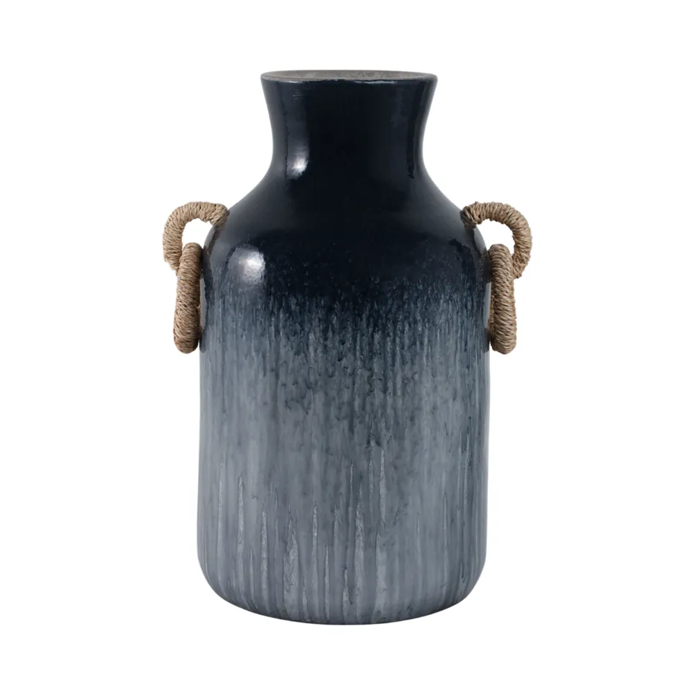 WOODSONROSE BLUE VASE 18 (IN)