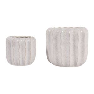 VALBEACH SET OF 2 IVORY PLANTER 7 (IN) 7
