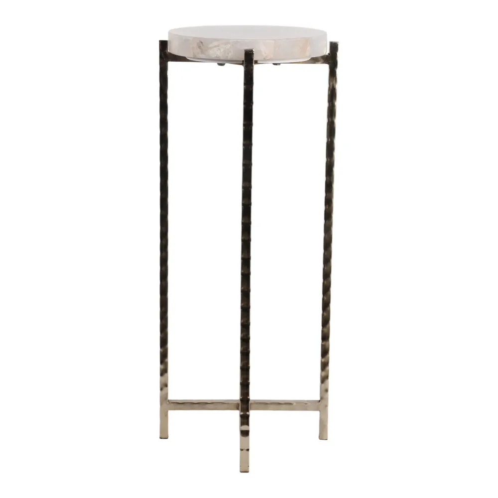 DUNEROSE WHITE TABLE 27 (IN)