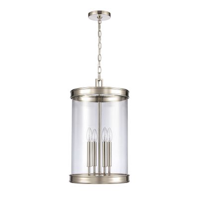 Mendoza 12.75″ Wide 4-Light Pendant - Polished Nickel