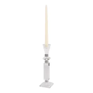 GRANLEYSHAW CLEAR CANDLE HOLDER 11 (IN) 3