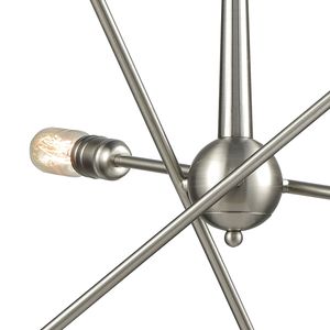 Delphine 28'' Wide 6-Light Chandelier - Satin Nickel 2