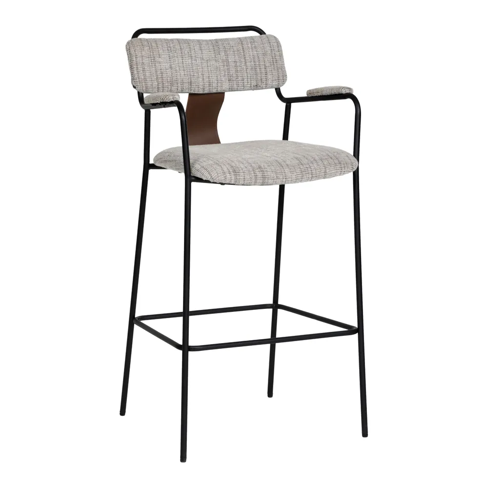 Couva Barstool Gray Tweed