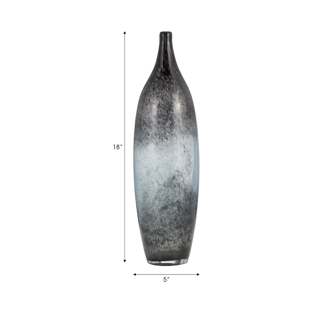 FINLEYMOOR BLUE GLASS VASE 18 (IN)