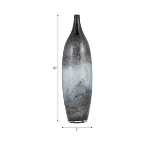 FINLEYMOOR BLUE GLASS VASE 18 (IN) 8