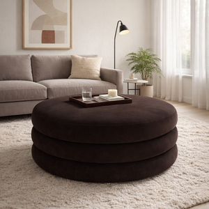 BLAKEGROVE BROWN OTTOMAN 17 (IN) 10