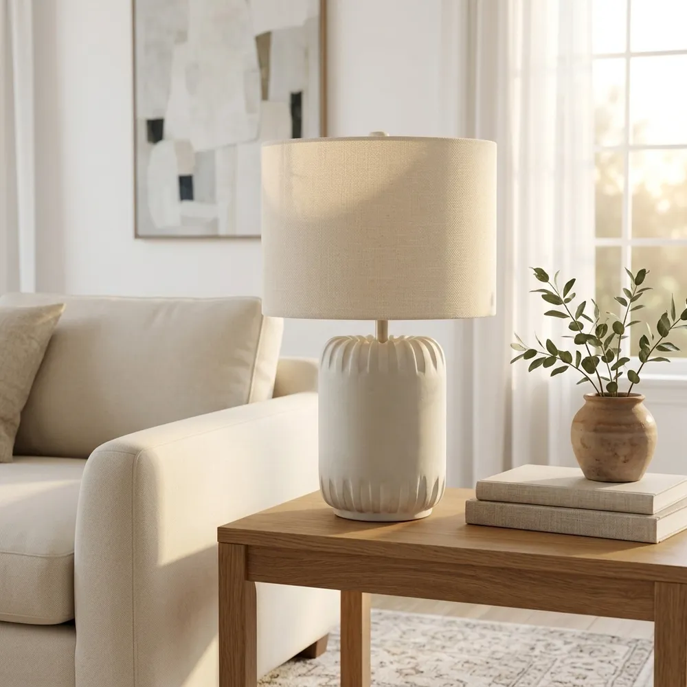 HUNTERRIDGE IVORY LAMP 20 (IN)
