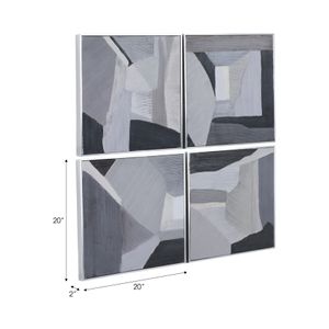 GAIGEOAK SET OF 4 BLACK ART 20 (IN) 8