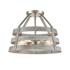 Brigantine 15'' Wide 2-Light Semi Flush Mount - Weathered Driftwood 1