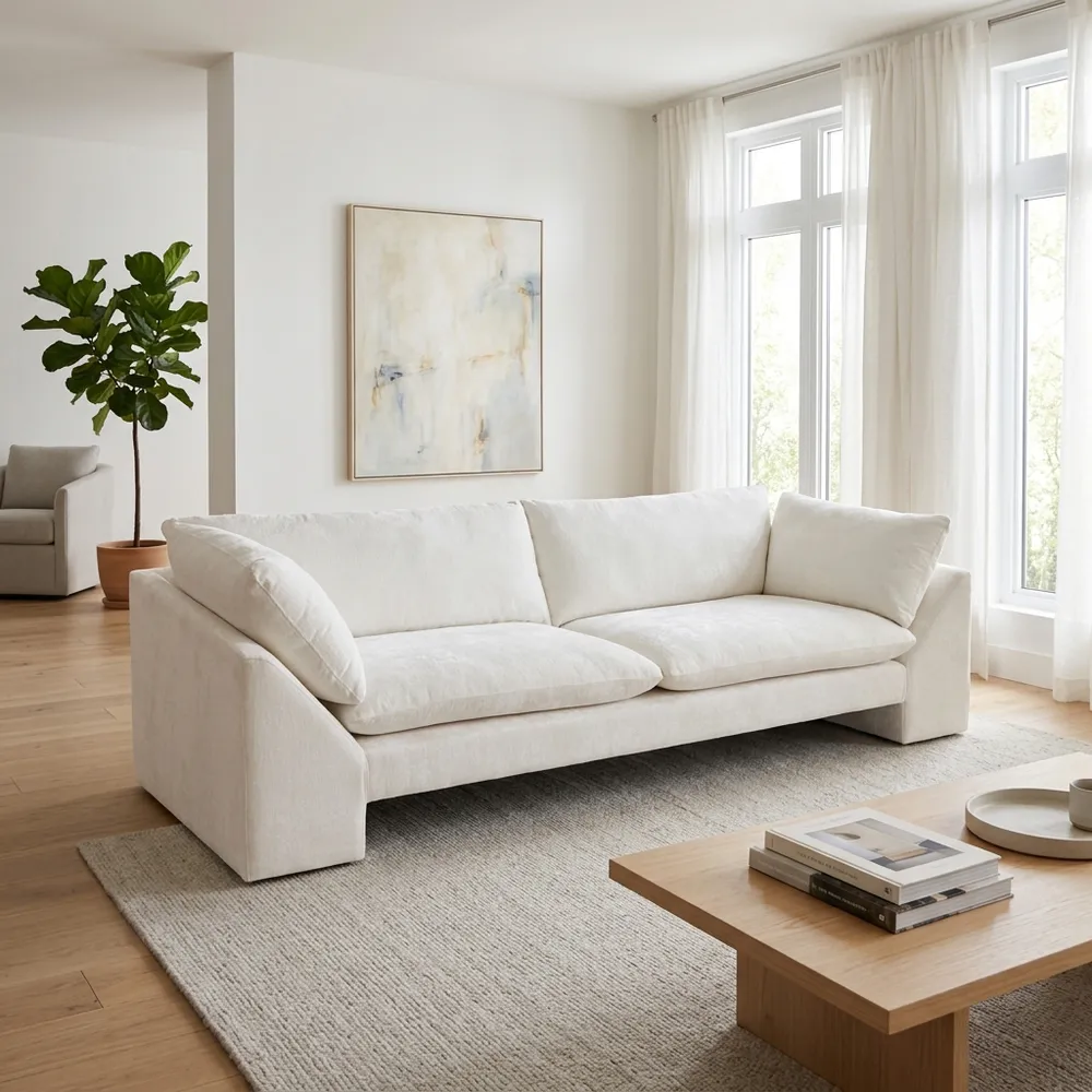 HATTONLAKE WHITE SOFA 32 (IN)