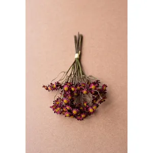 Faux Chamomile Bundle / Burgandy 2