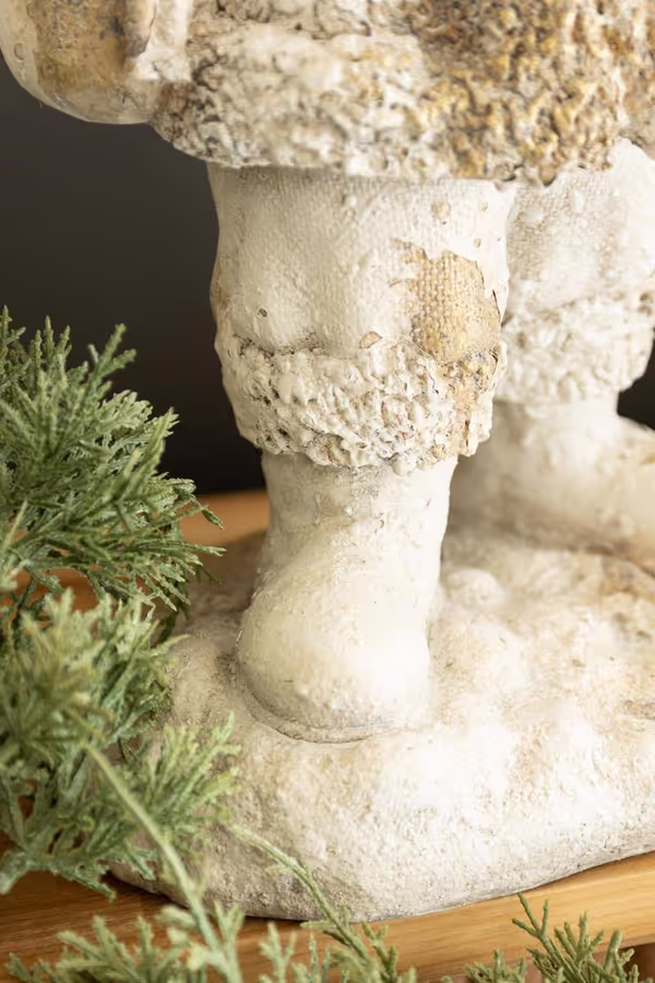Antique White Faux Concrete Santa